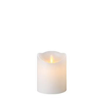 D8 H10 pillar ivory holiday led candle flameless